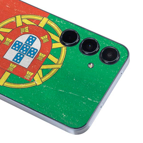 Portugal Flag Distressed Galaxy A55 5G Skin